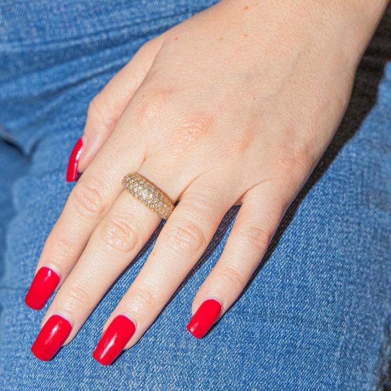 Bague Jonc en or jaune et diamants - Image 2