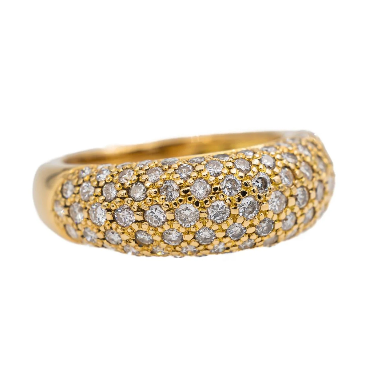 Bague Jonc en or jaune et diamants - Image 3