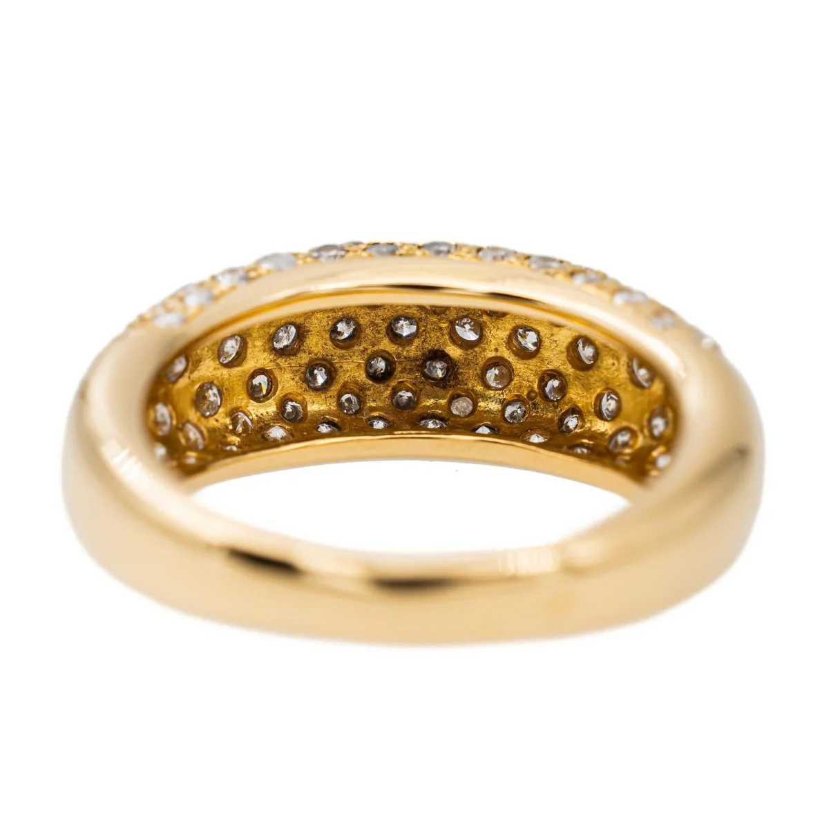 Bague Jonc en or jaune et diamants - Image 4