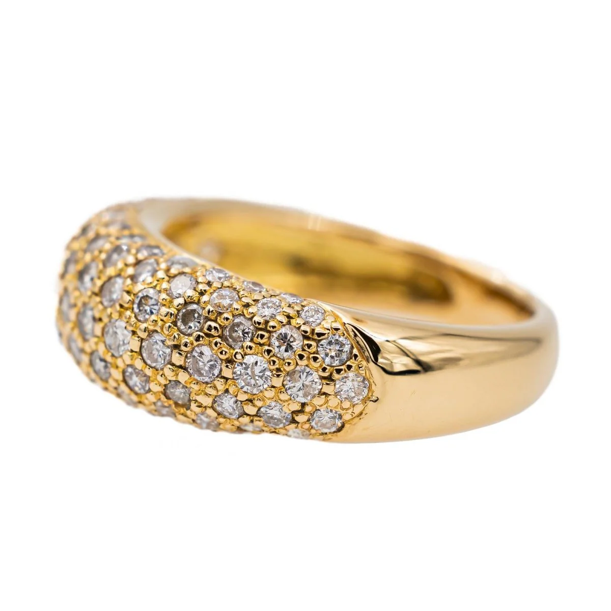 Bague Jonc en or jaune et diamants - Image 5