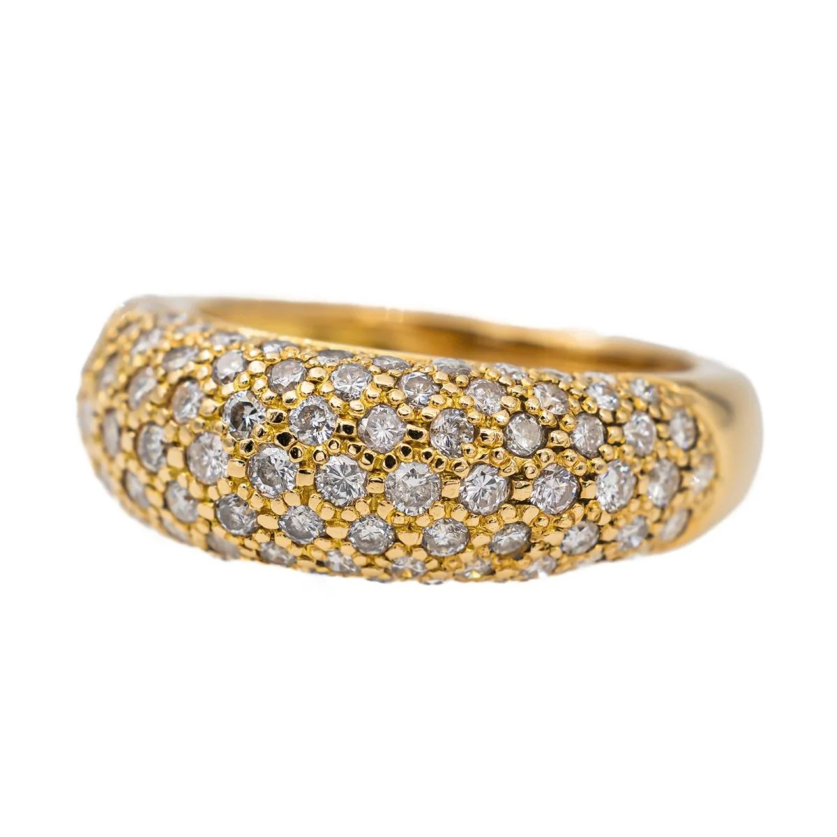 Bague Jonc en or jaune et diamants - Image 6