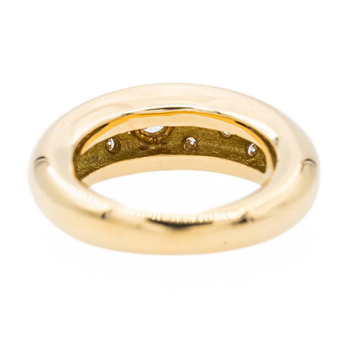 Bague Jonc en or jaune et diamants - Image 5