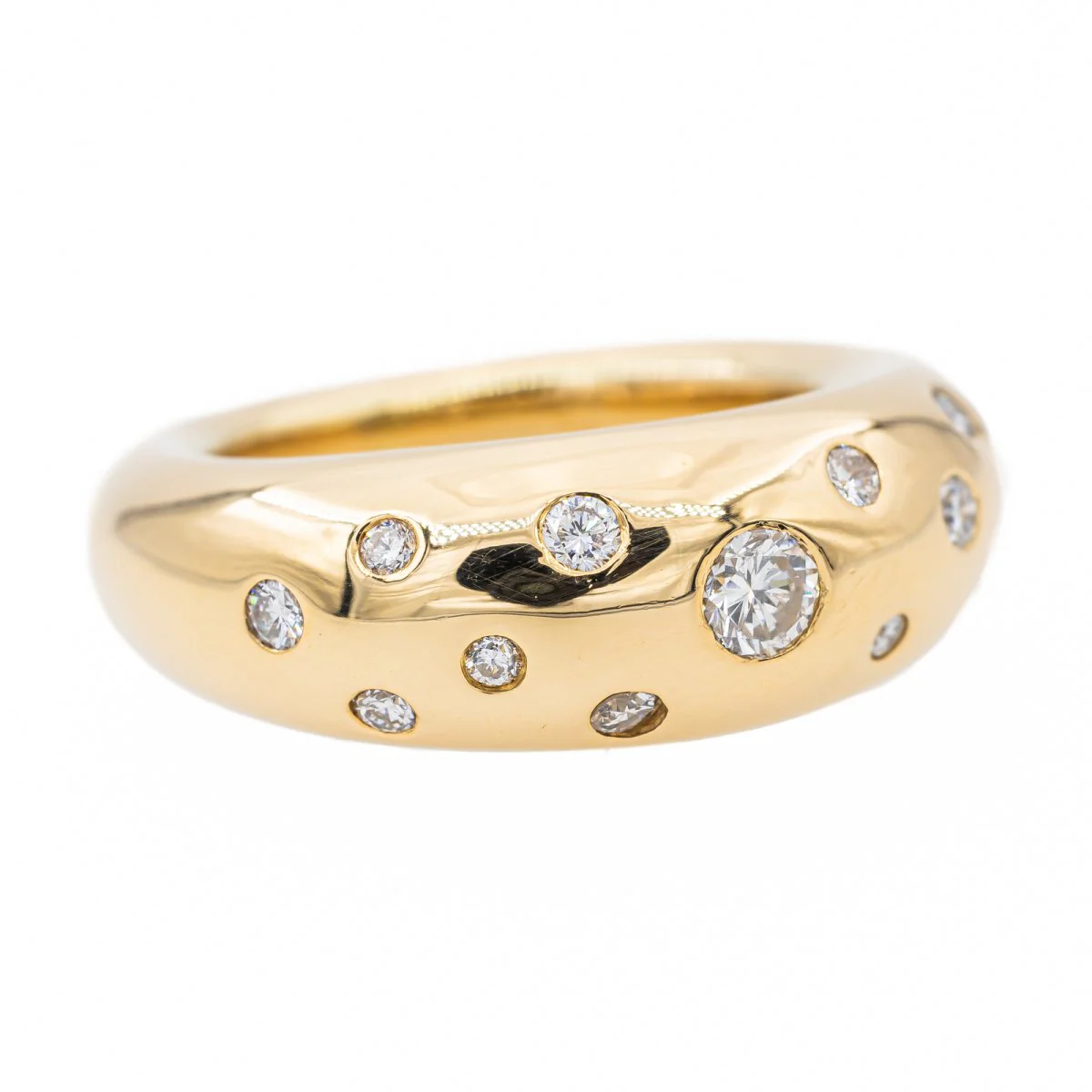 Bague Jonc en or jaune et diamants - Image 7