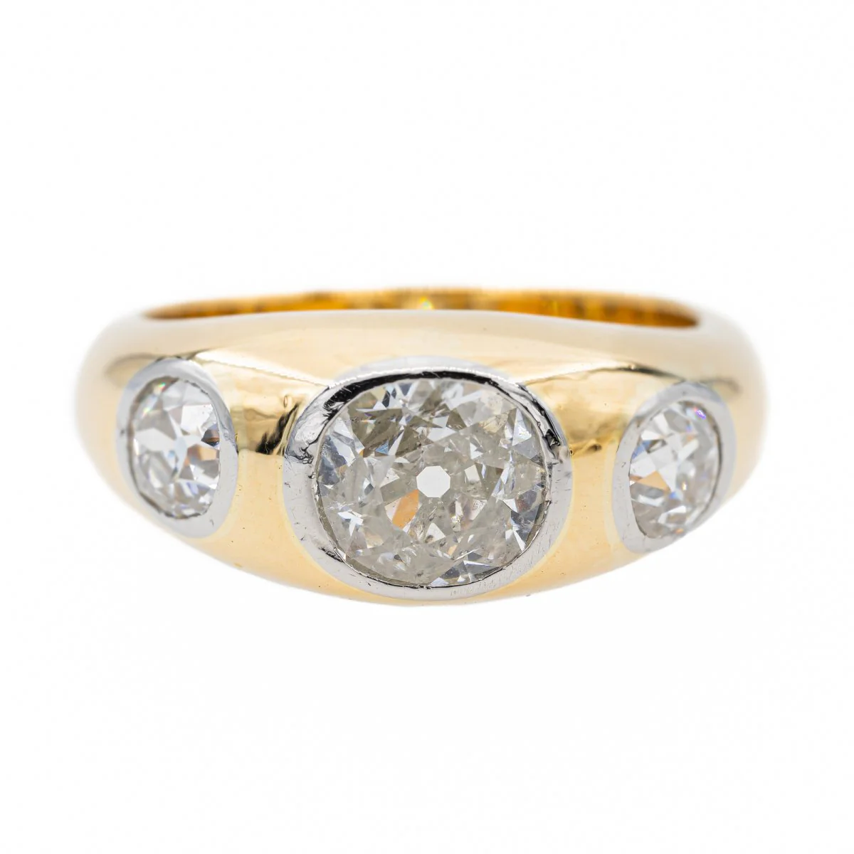 Bague Jonc en or jaune et diamant
