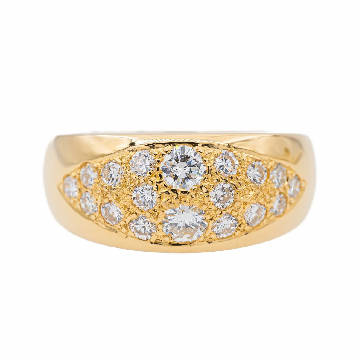 Bague Jonc en or jaune et diamant