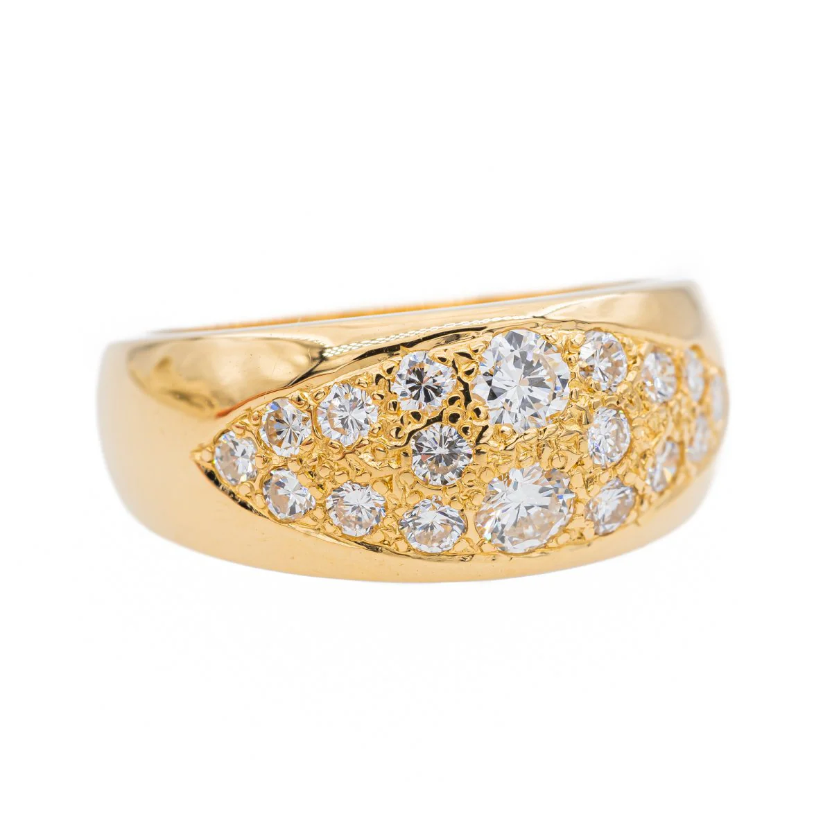 Bague Jonc en or jaune et diamant - Image 6