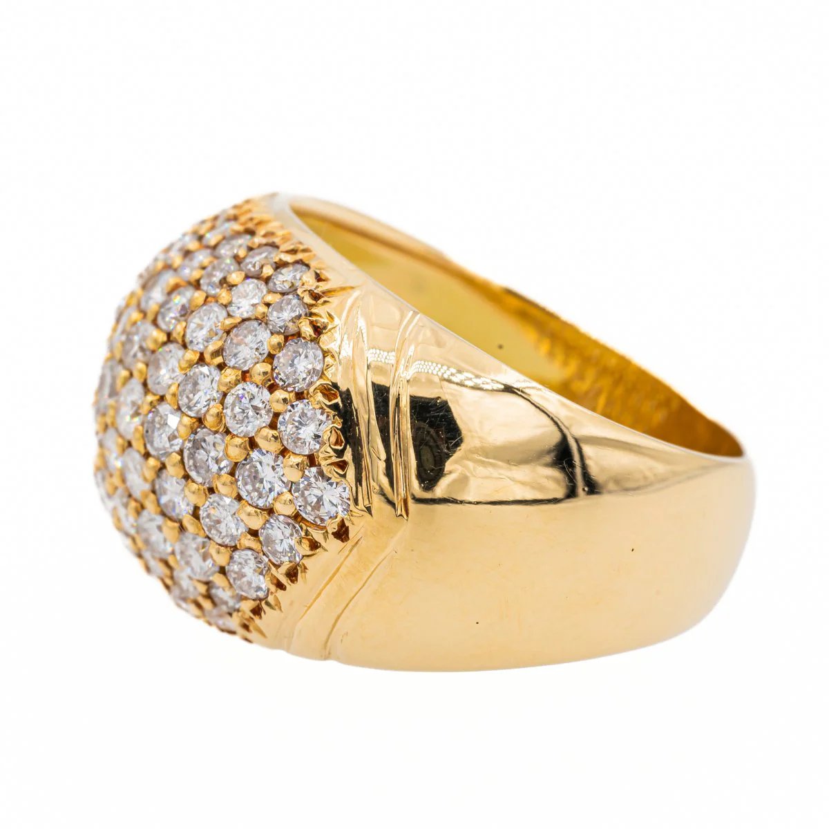 Bague Jonc en or jaune et diamant - Image 4