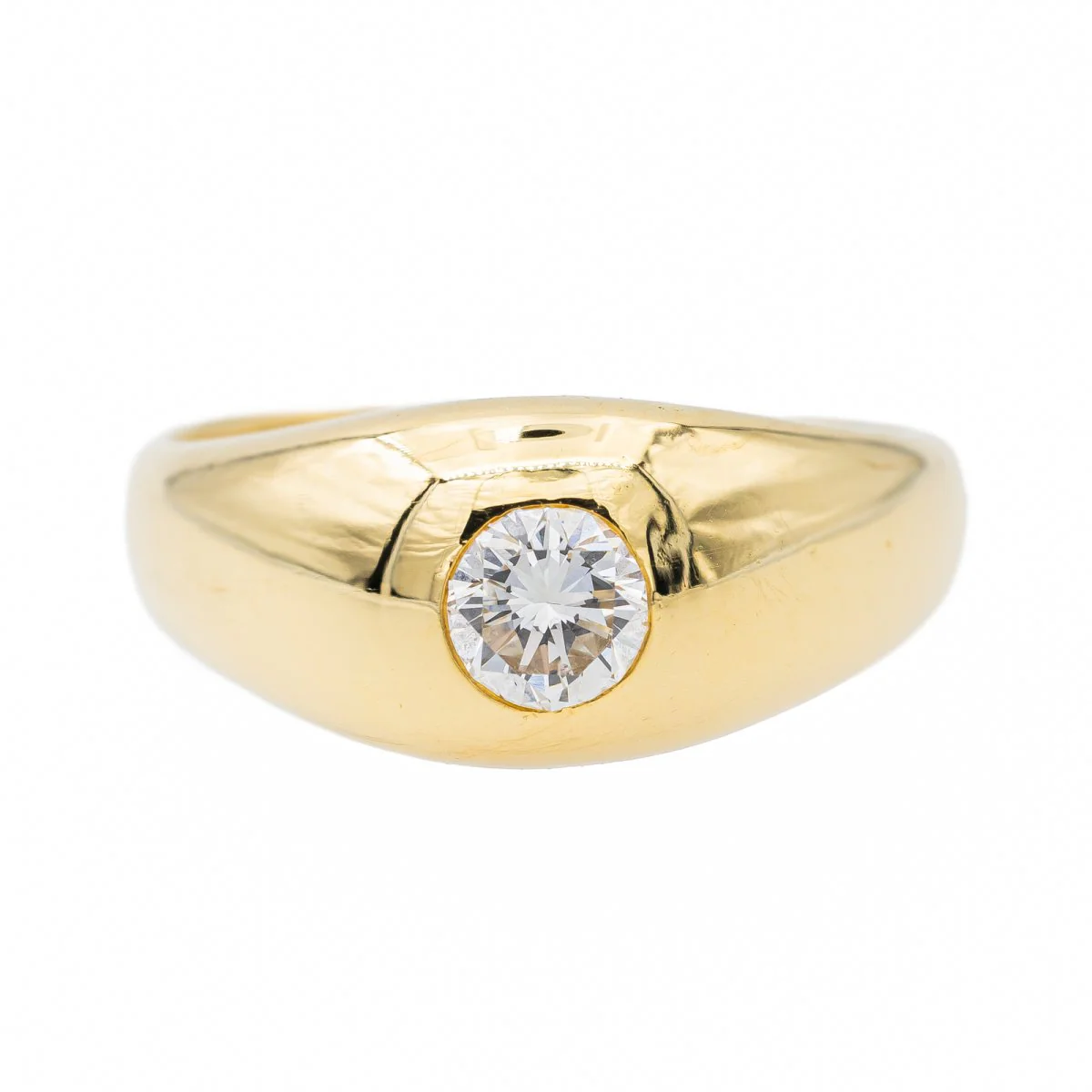 Bague Jonc en or jaune et diamant