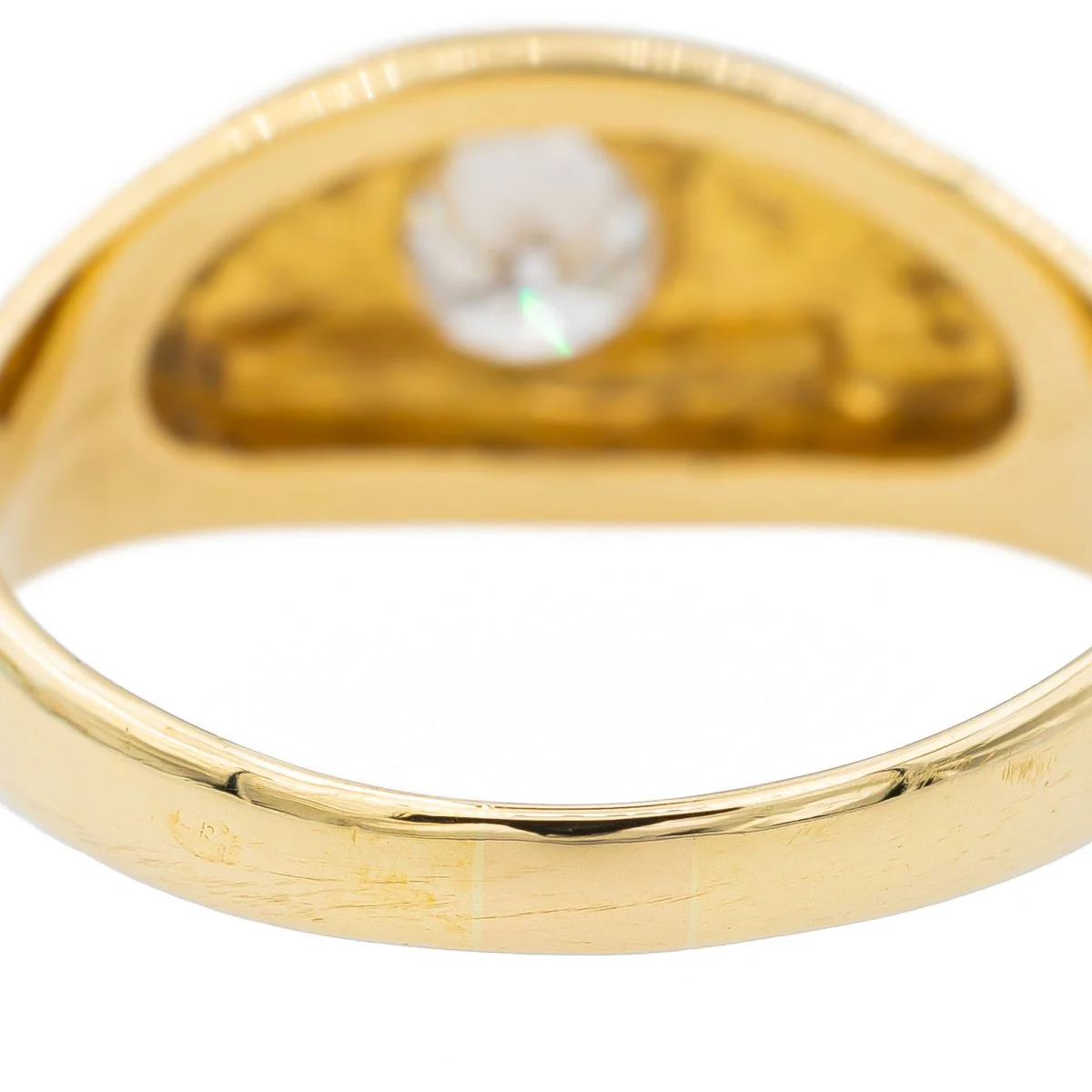 Bague Jonc en or jaune et diamant - Image 6