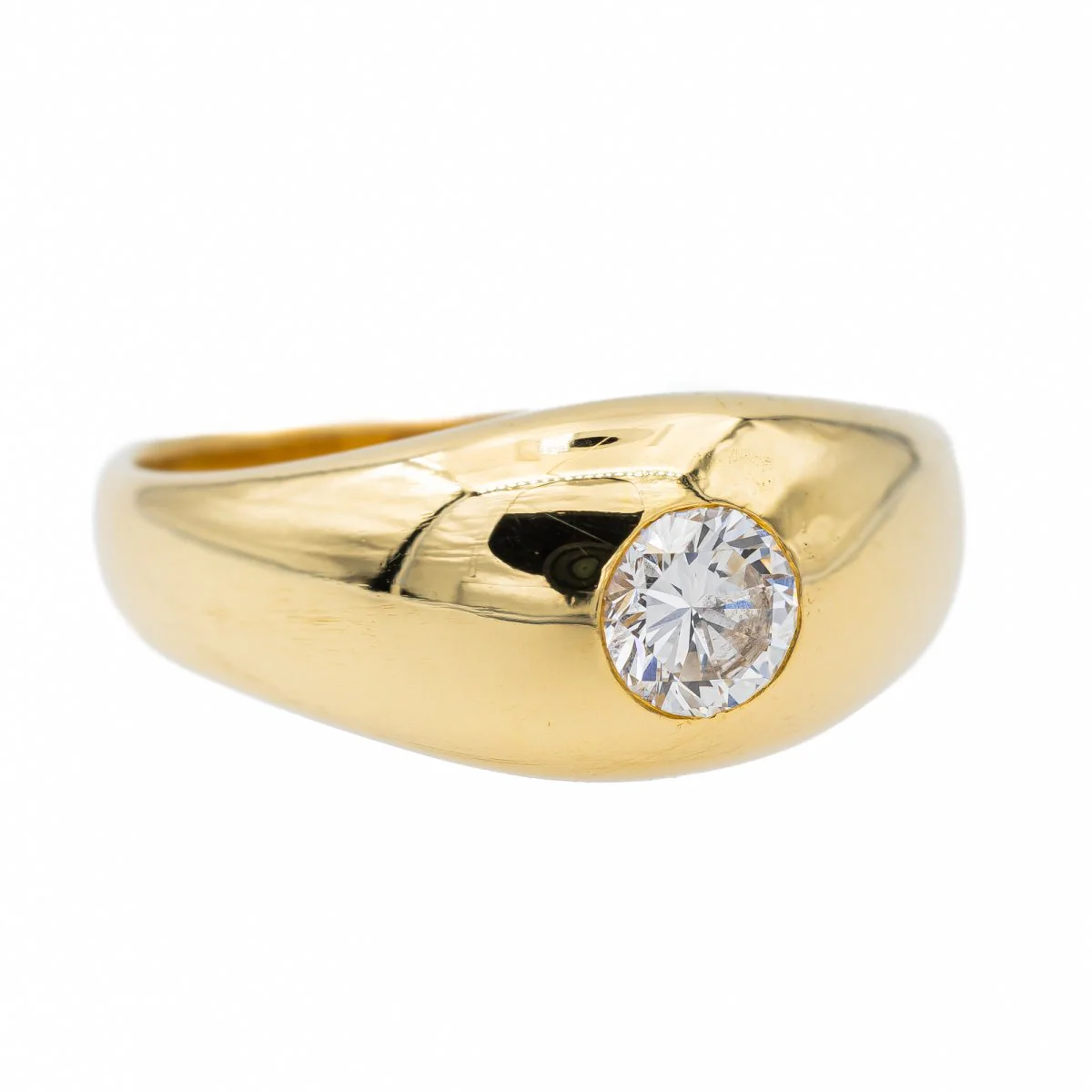 Bague Jonc en or jaune et diamant - Image 7