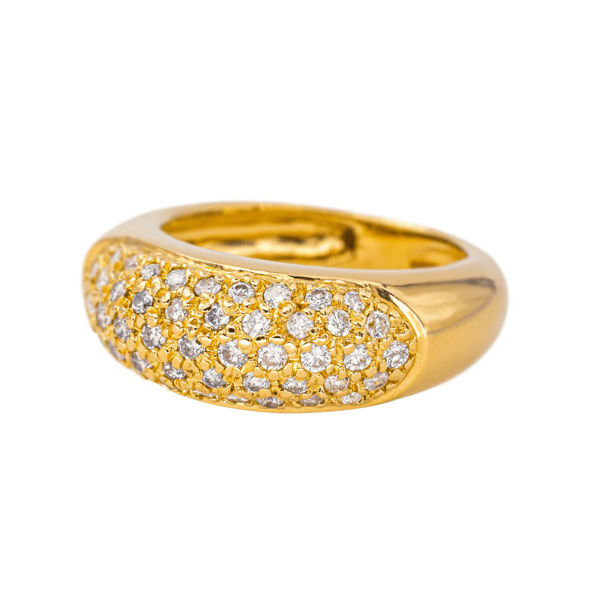 Bague Jonc en or jaune et diamants - Image 3