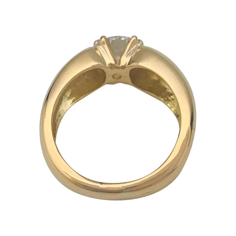 Bague jonc or jaune, diamant - Image 6