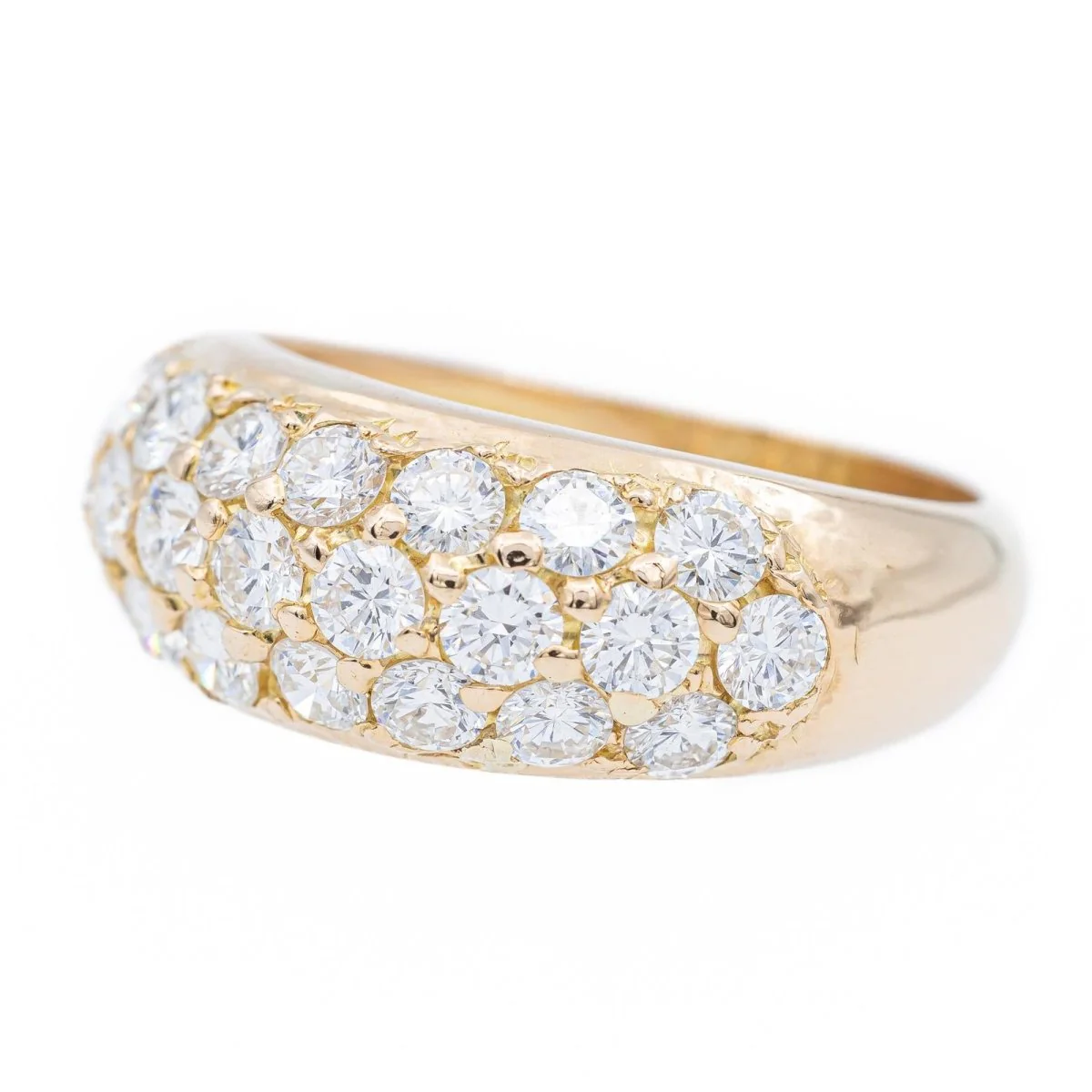Bague Jonc en or jaune et diamants - Image 2