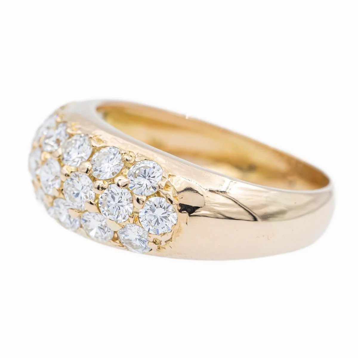 Bague Jonc en or jaune et diamants - Image 3