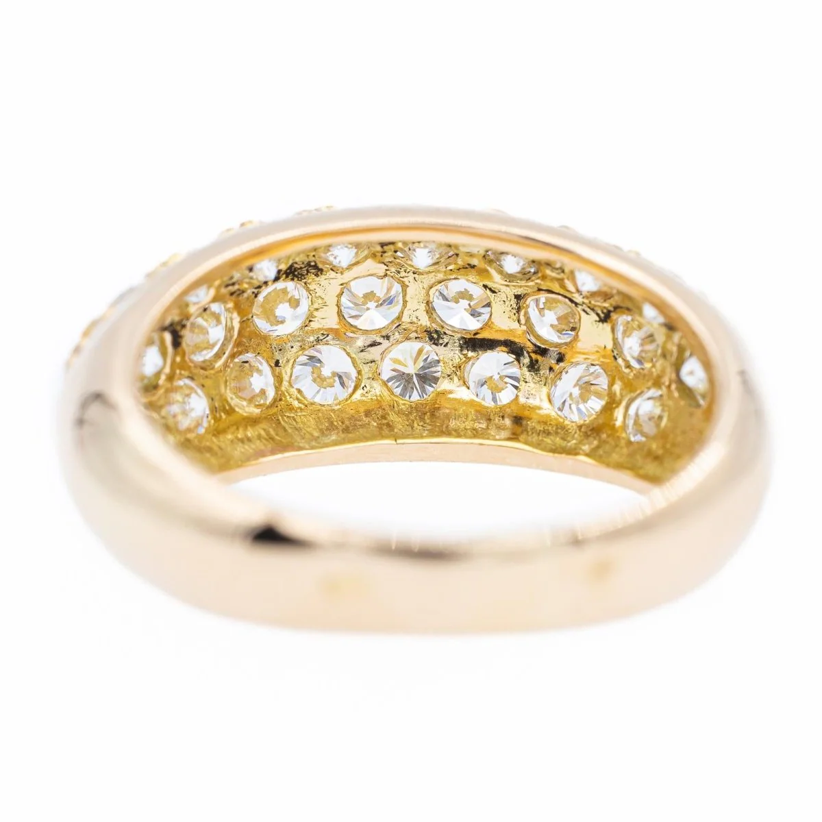 Bague Jonc en or jaune et diamants - Image 4