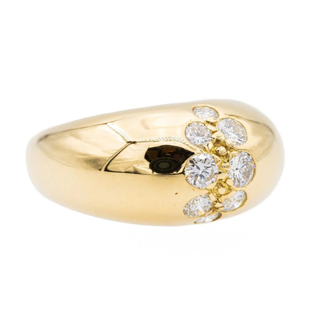 Bague Jonc Or jaune Diamant - Image 6