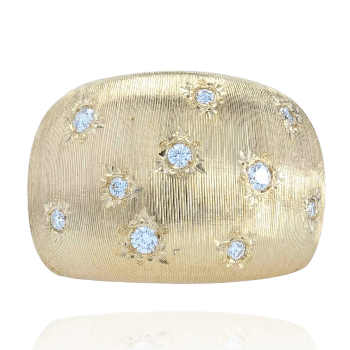 Bague Jonc en or jaune et diamants