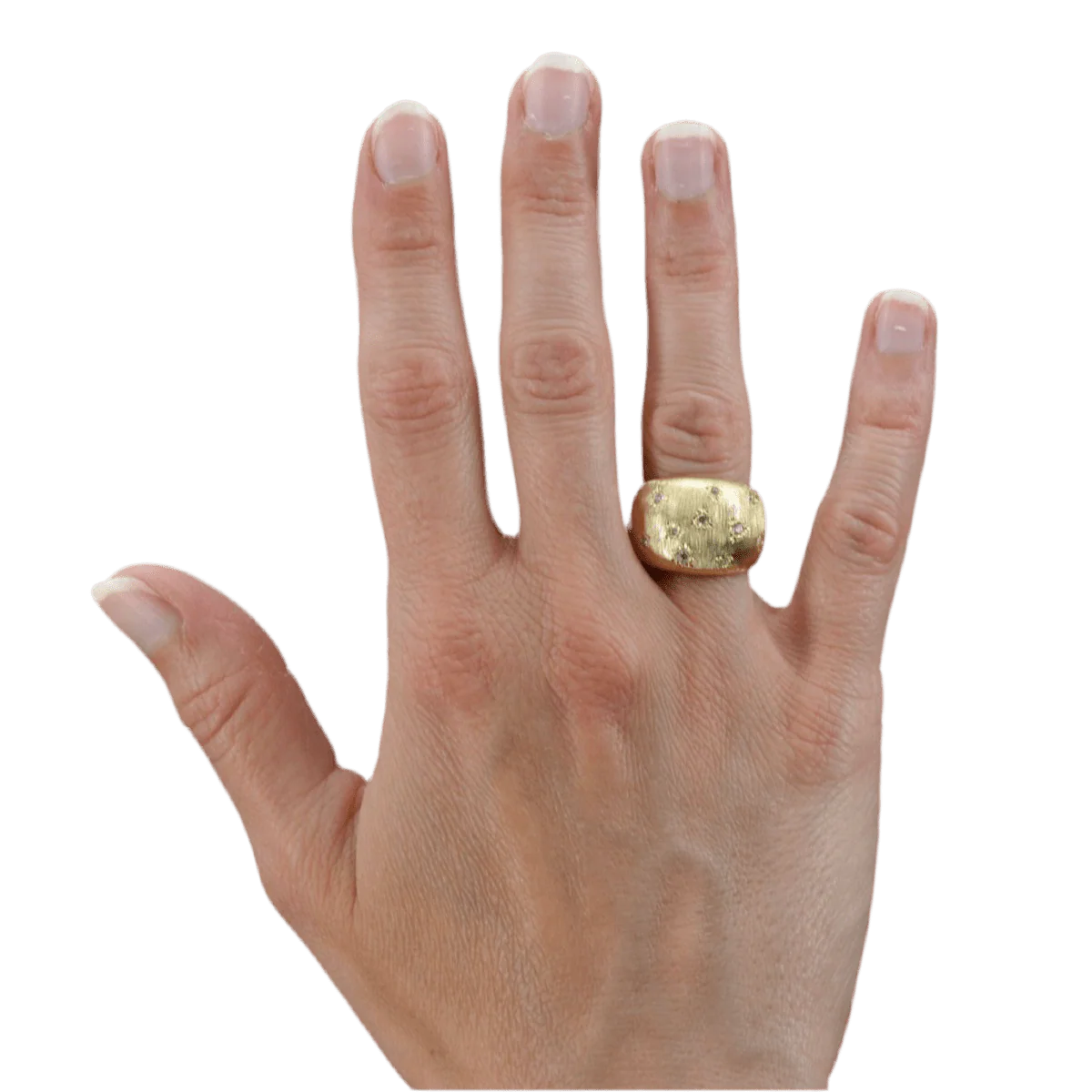 Bague Jonc en or jaune et diamants - Image 2