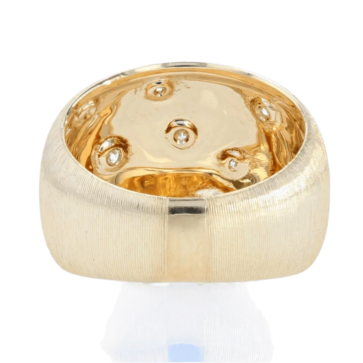 Bague Jonc en or jaune et diamants - Image 4