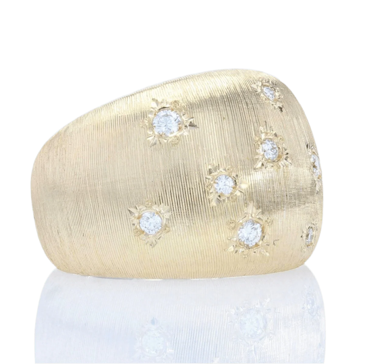 Bague Jonc en or jaune et diamants - Image 5