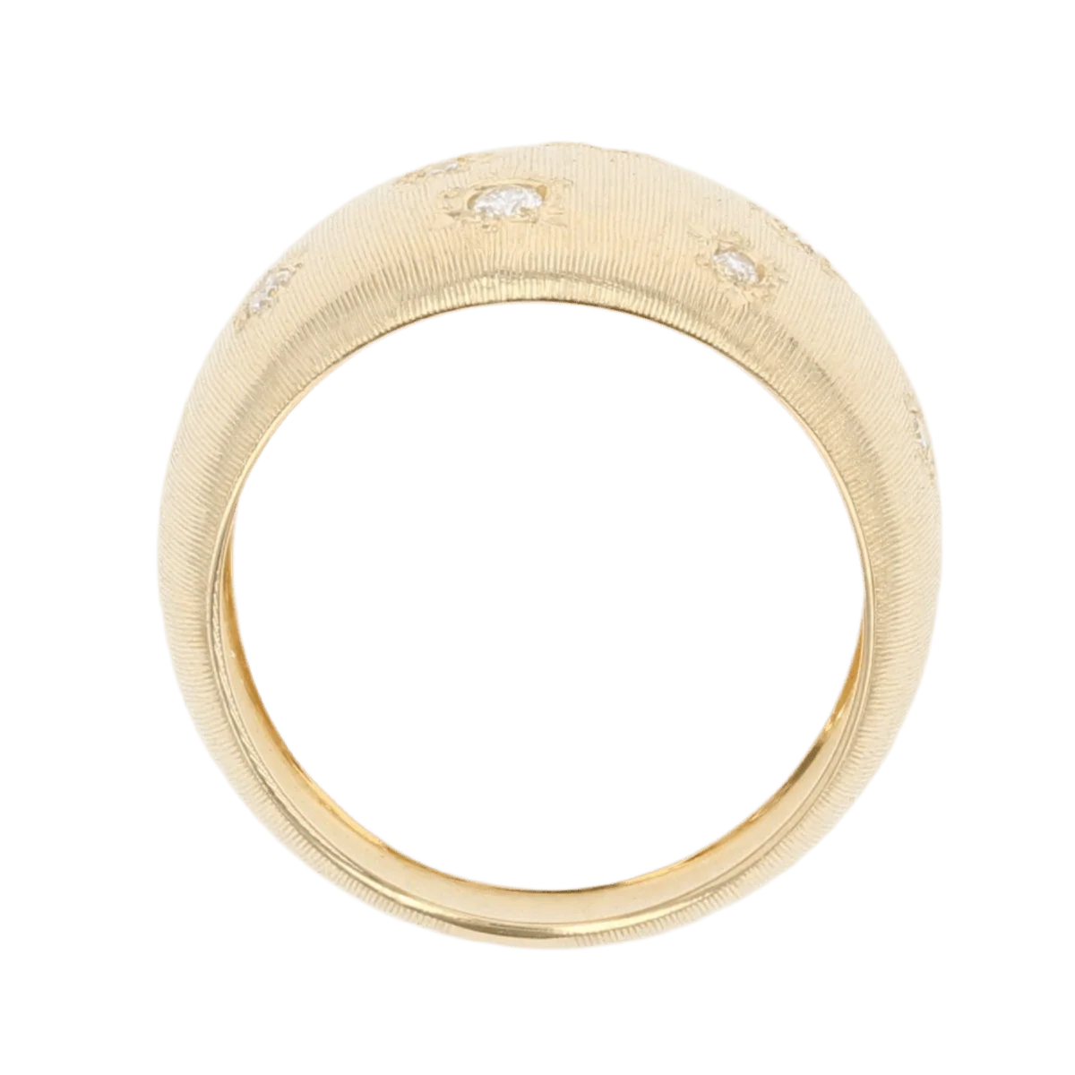 Bague Jonc en or jaune et diamants - Image 6
