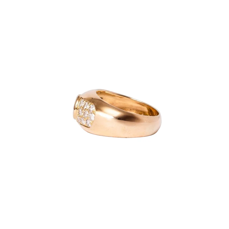 Bague Jonc en or jaune et diamants - Image 4