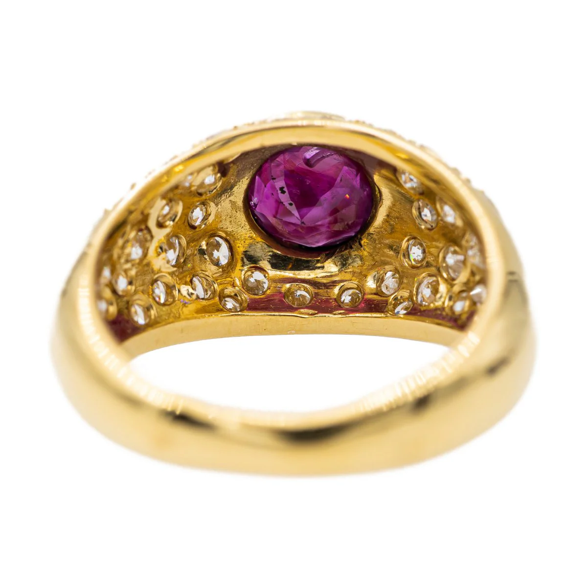 Bague Jonc en Or jaune et Rubis - Image 5