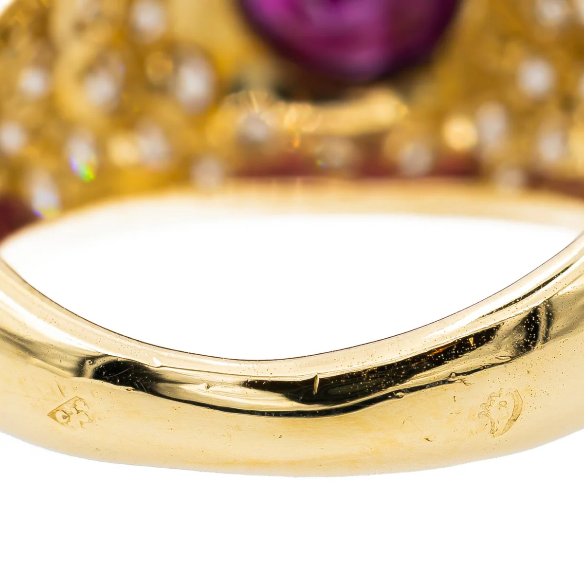 Bague Jonc en Or jaune et Rubis - Image 6
