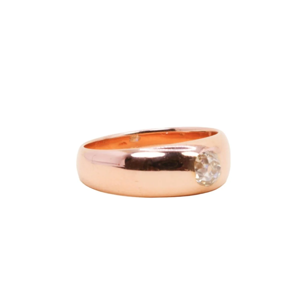 Bague Jonc en or rose et diamant - Image 5