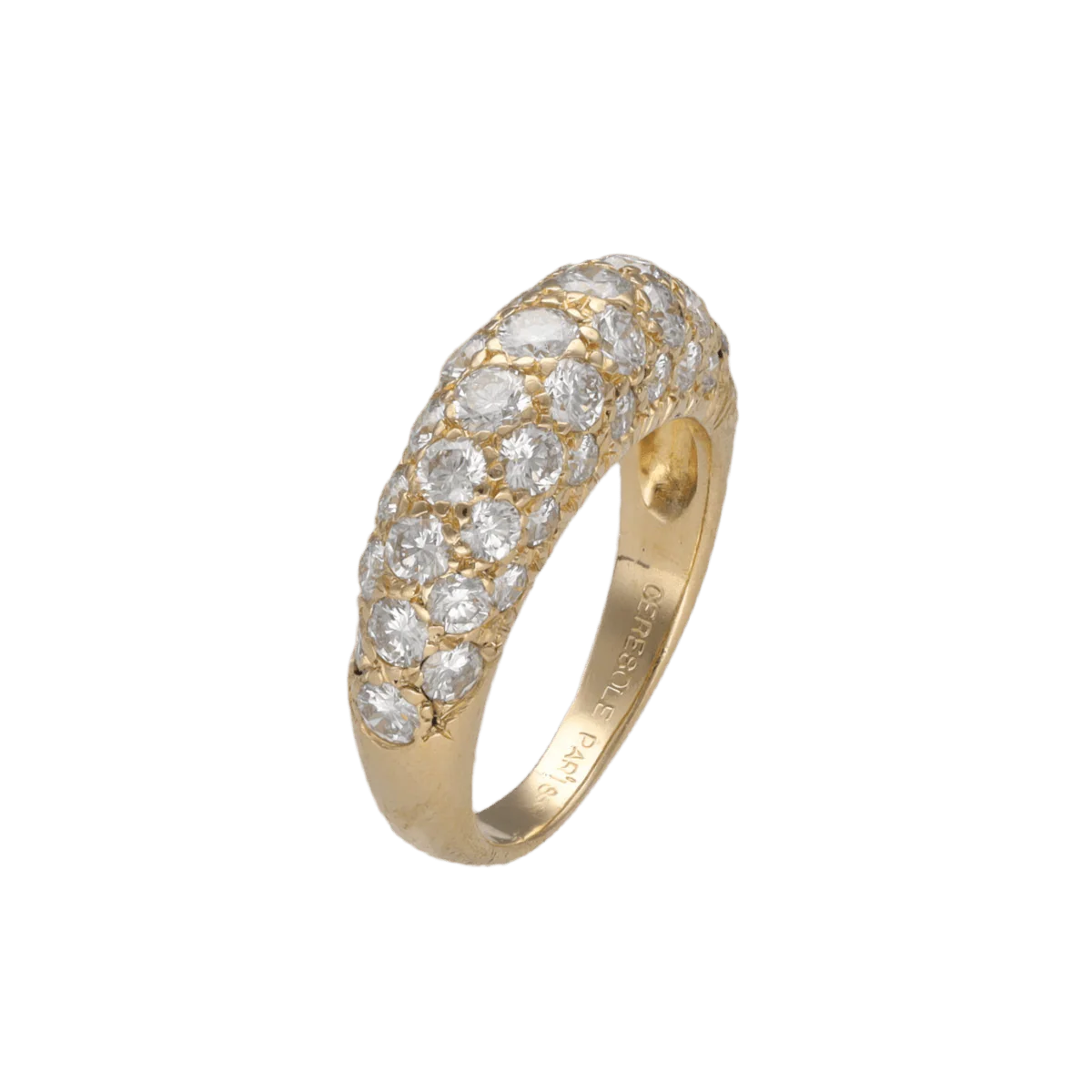 Bague Jonc en or jaune et diamants - Image 3