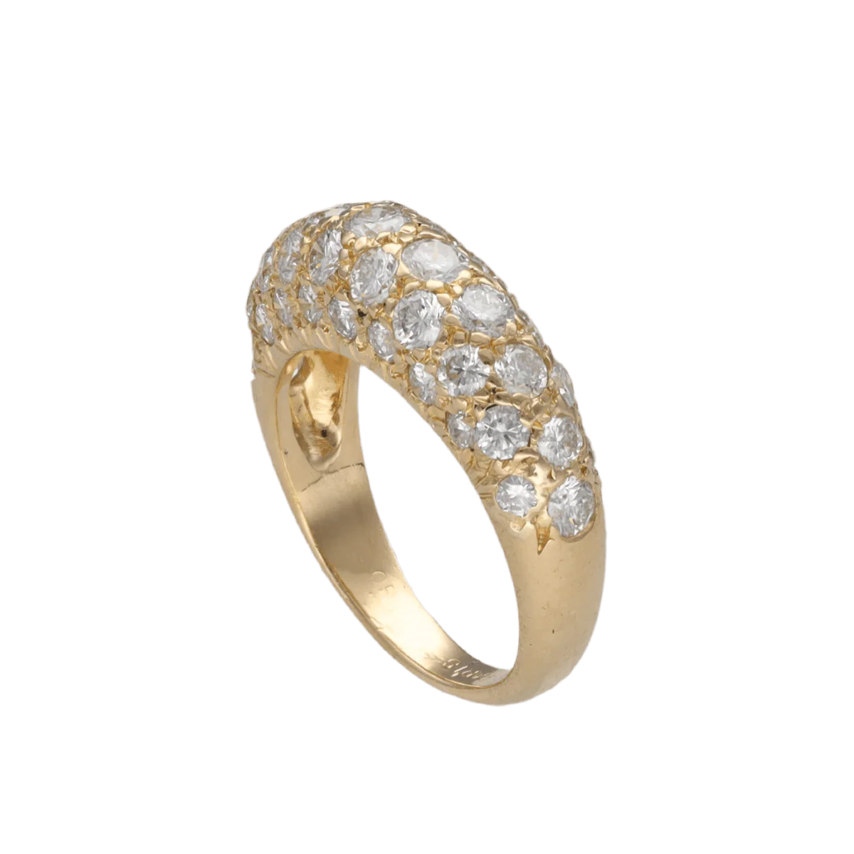 Bague Jonc en or jaune et diamants - Image 5