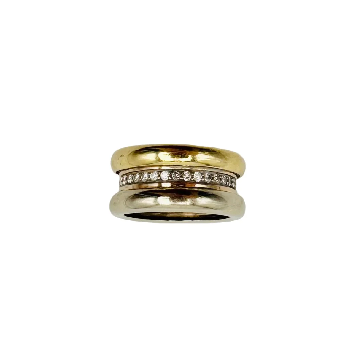 Bague Jonc POIRAY en or jaune, or rose, or blanc et diamants
