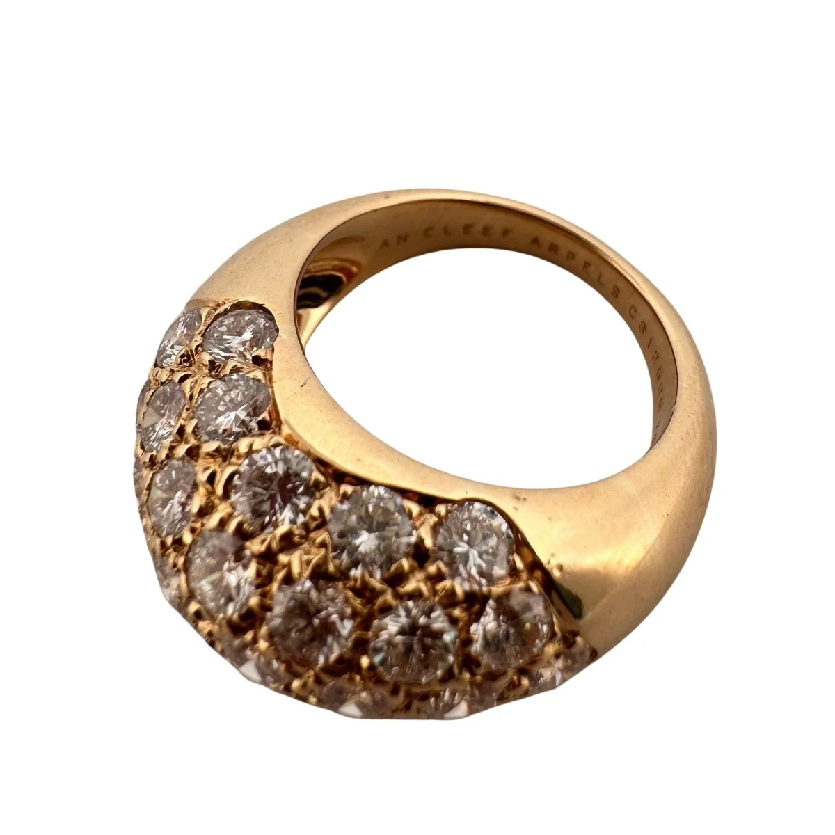 Bague Jonc VAN CLEEF & ARPELS en or jaune pavée de diamants - Image 3