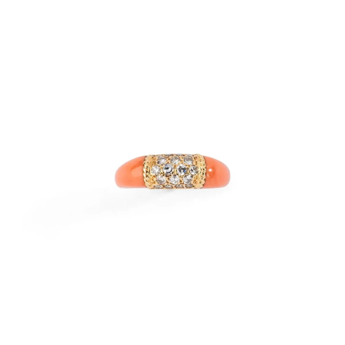 Bague Van Cleef & Arpels, collection Philippine en or jaune et corail - Image 5