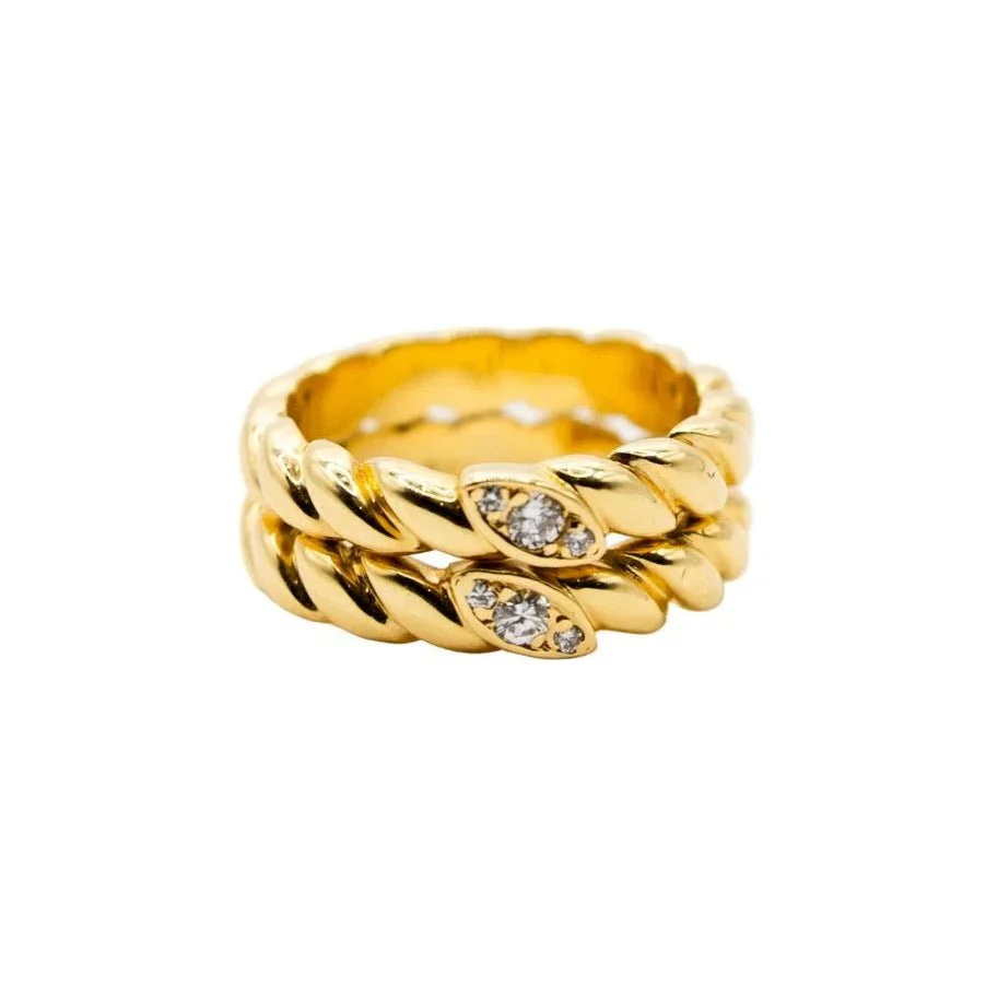 Bague Bandeau VAN CLEEF & ARPELS en or jaune et diamants