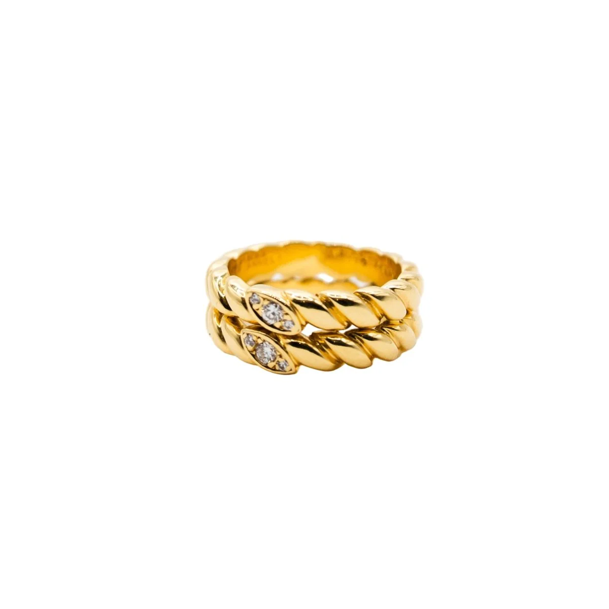 Bague Bandeau VAN CLEEF & ARPELS en or jaune et diamants - Image 2