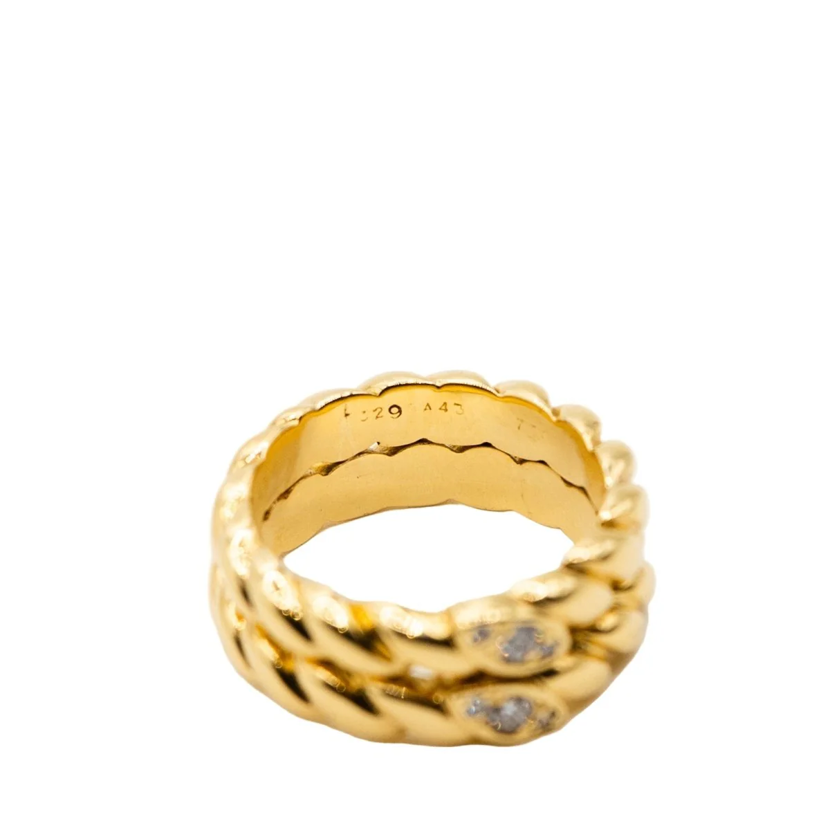 Bague Bandeau VAN CLEEF & ARPELS en or jaune et diamants - Image 6