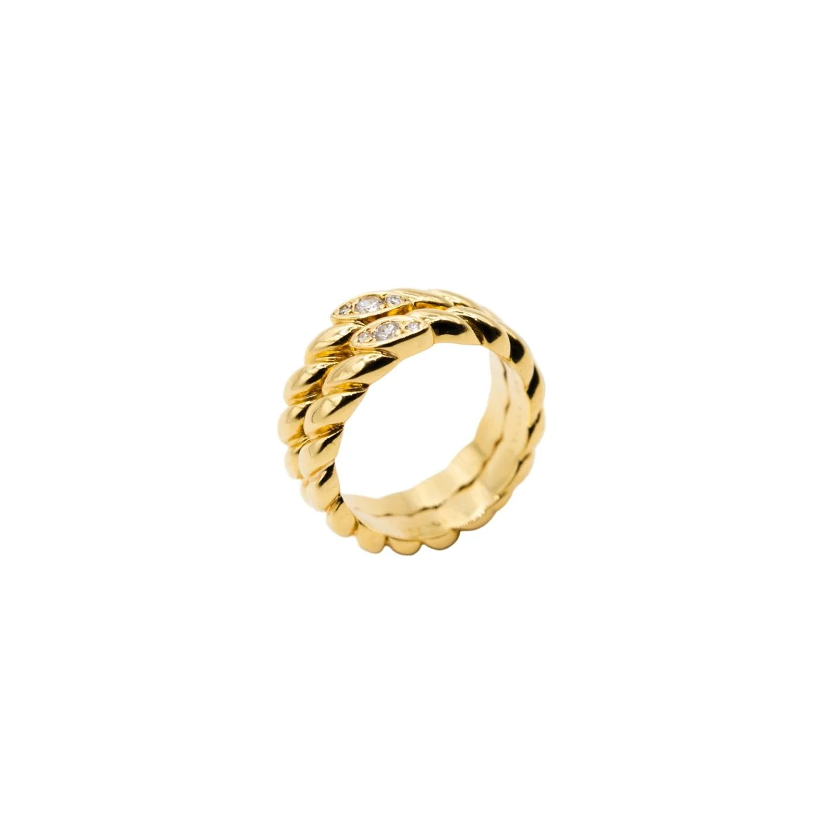 Bague Bandeau VAN CLEEF & ARPELS en or jaune et diamants - Image 8