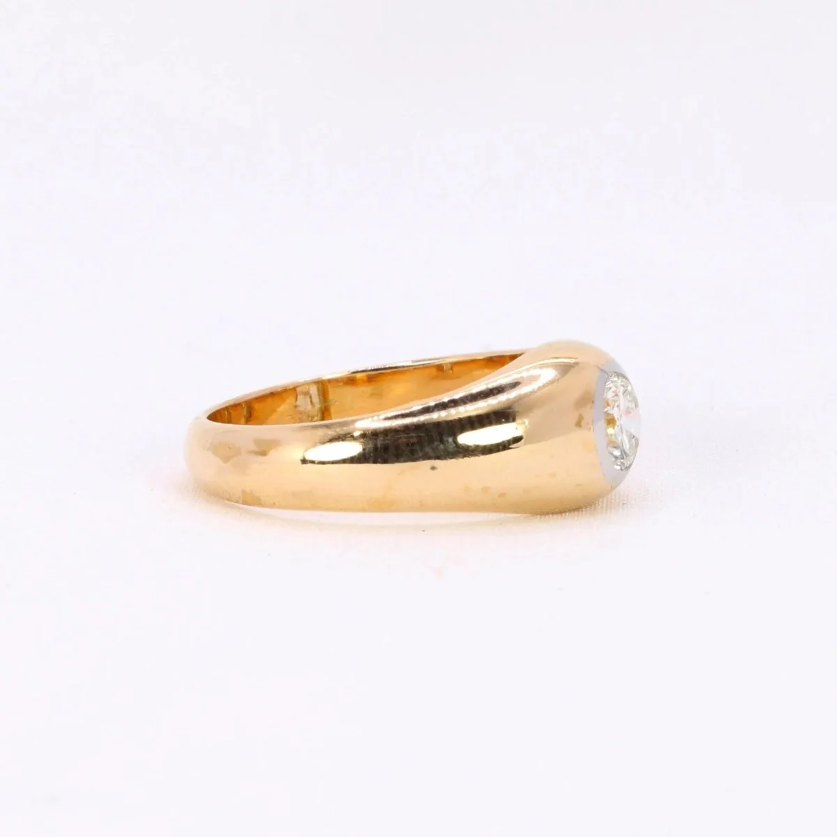 Bague jonc vintage or jaune diamant - Image 6
