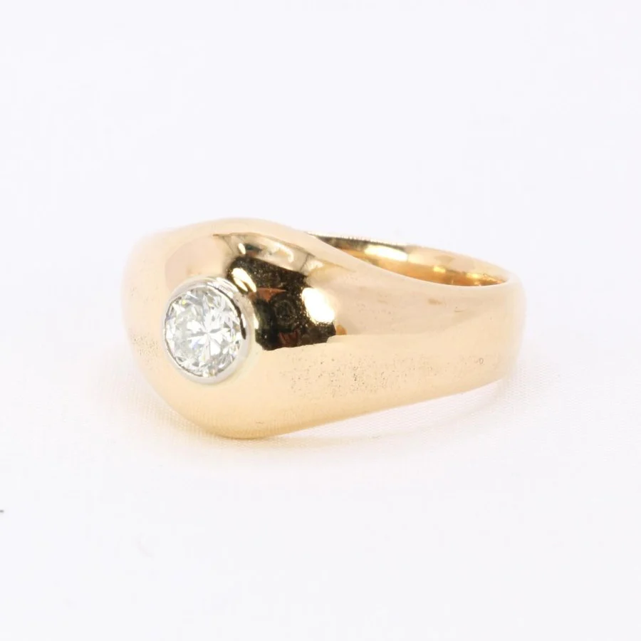 Bague Jonc en or et diamant - Image 4