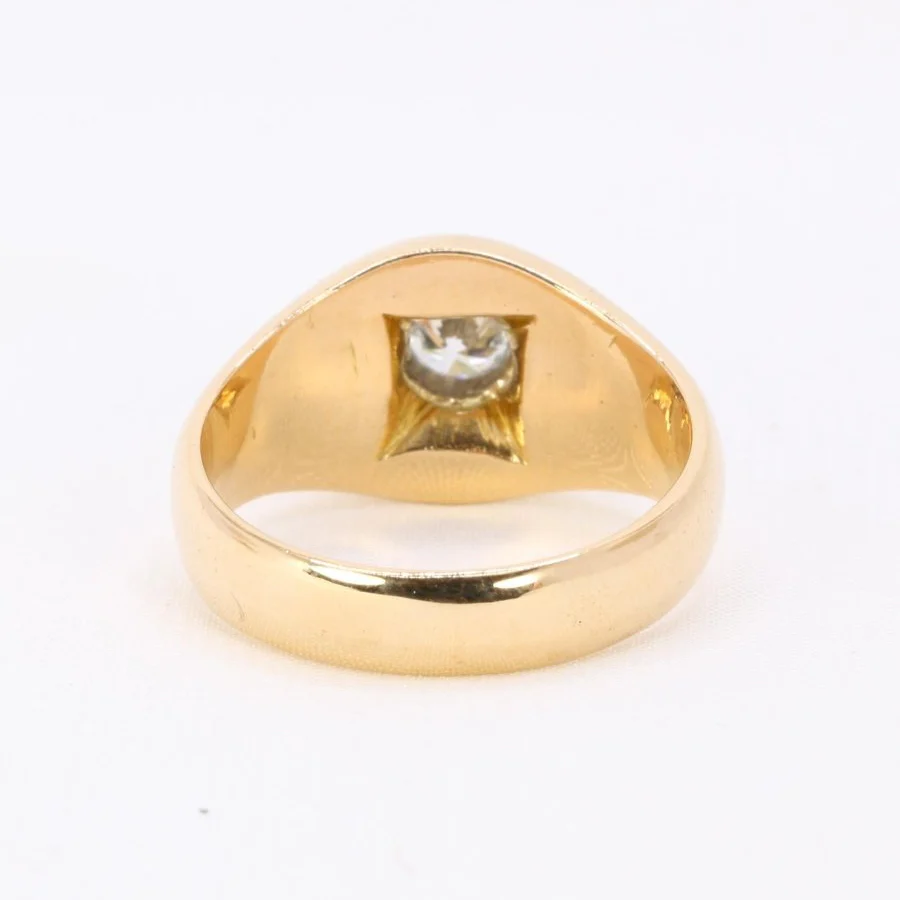 Bague Jonc en or et diamant - Image 5