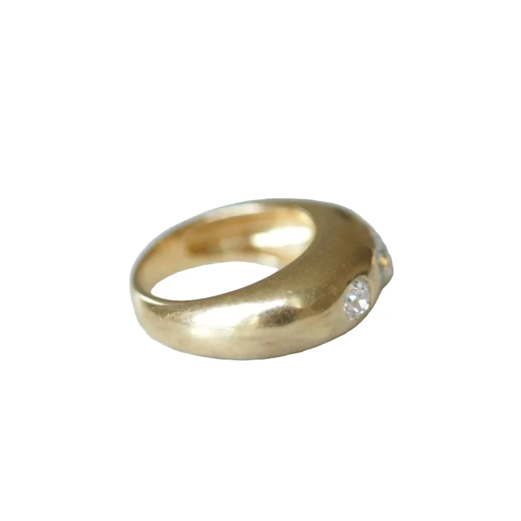 Bague Jonc en or jaune et diamants - Image 3