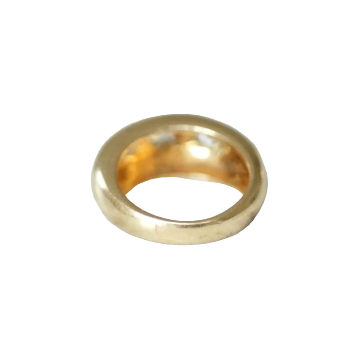 Bague Jonc en or jaune et diamants - Image 4