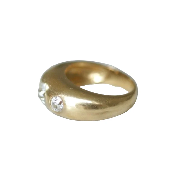 Bague Jonc en or jaune et diamants - Image 5