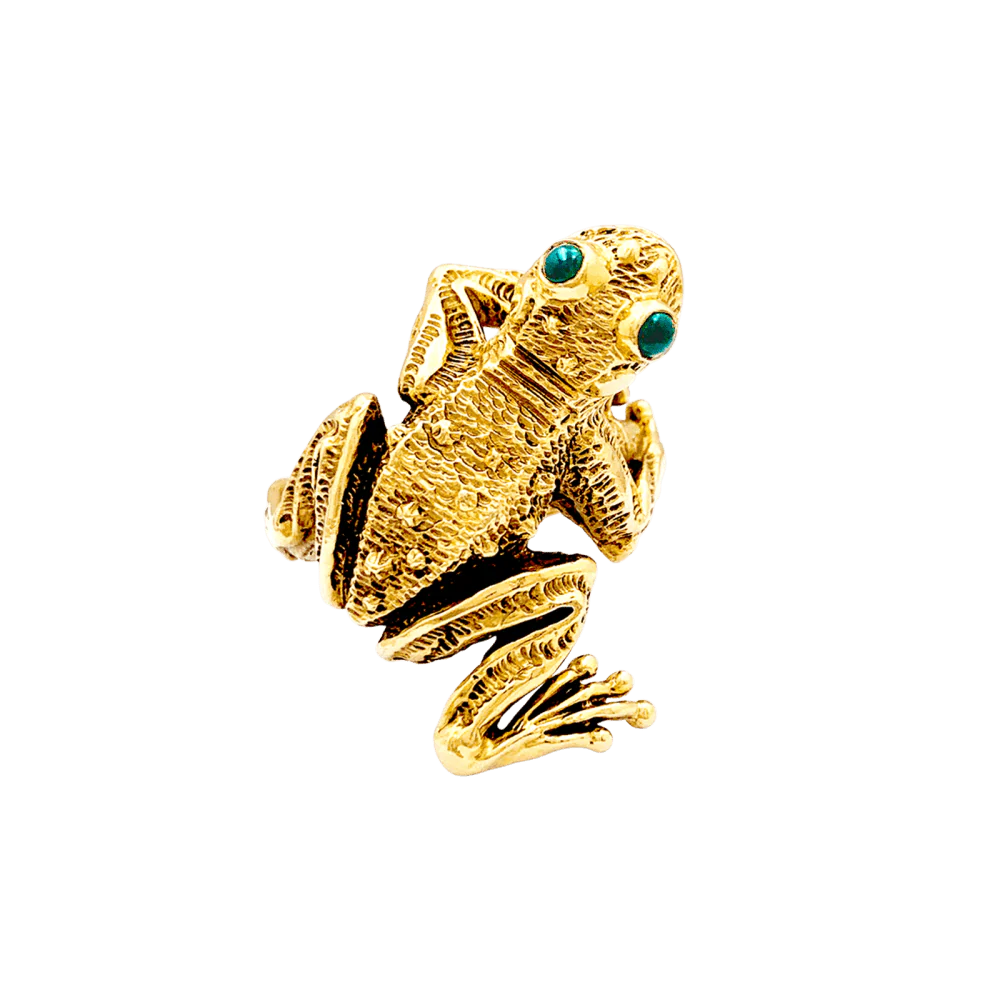 Bague KURT WAYNE en or jaune et émeraudes