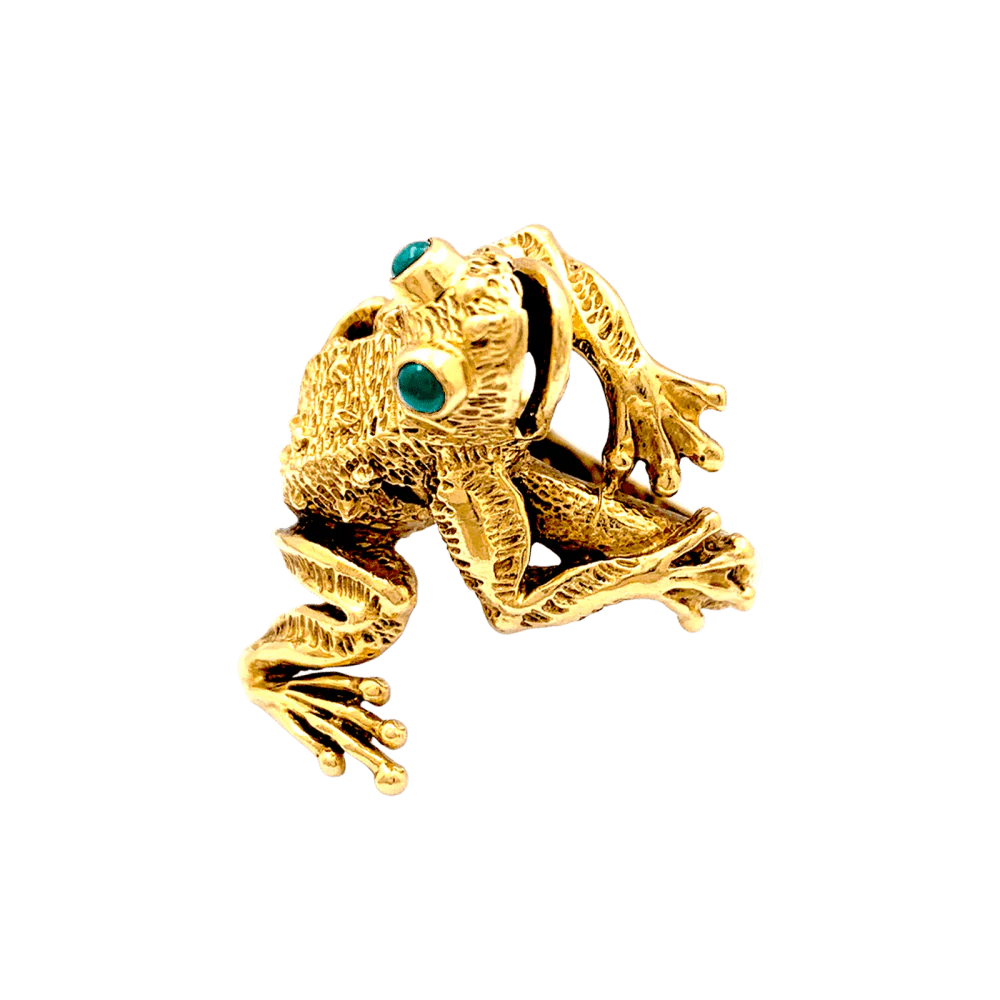 Bague KURT WAYNE en or jaune et émeraudes - Image 3