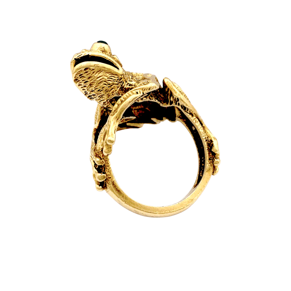 Bague KURT WAYNE en or jaune et émeraudes - Image 4