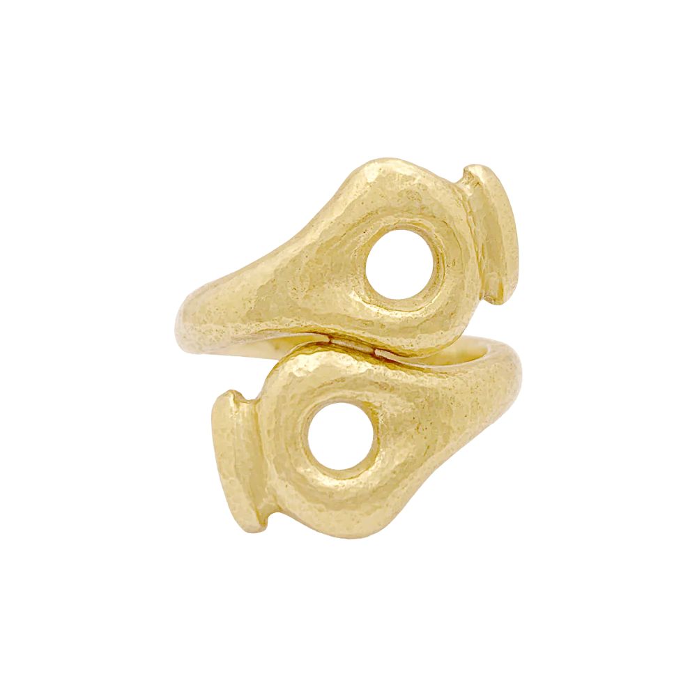 Bague Toi & Moi LALAOUNIS "Mesopotamia" en or jaune