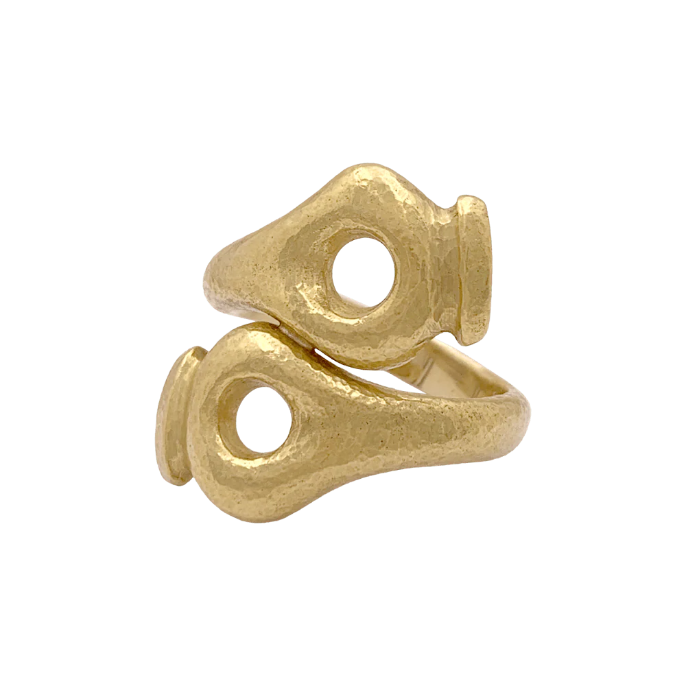 Bague Toi & Moi LALAOUNIS "Mesopotamia" en or jaune - Image 5