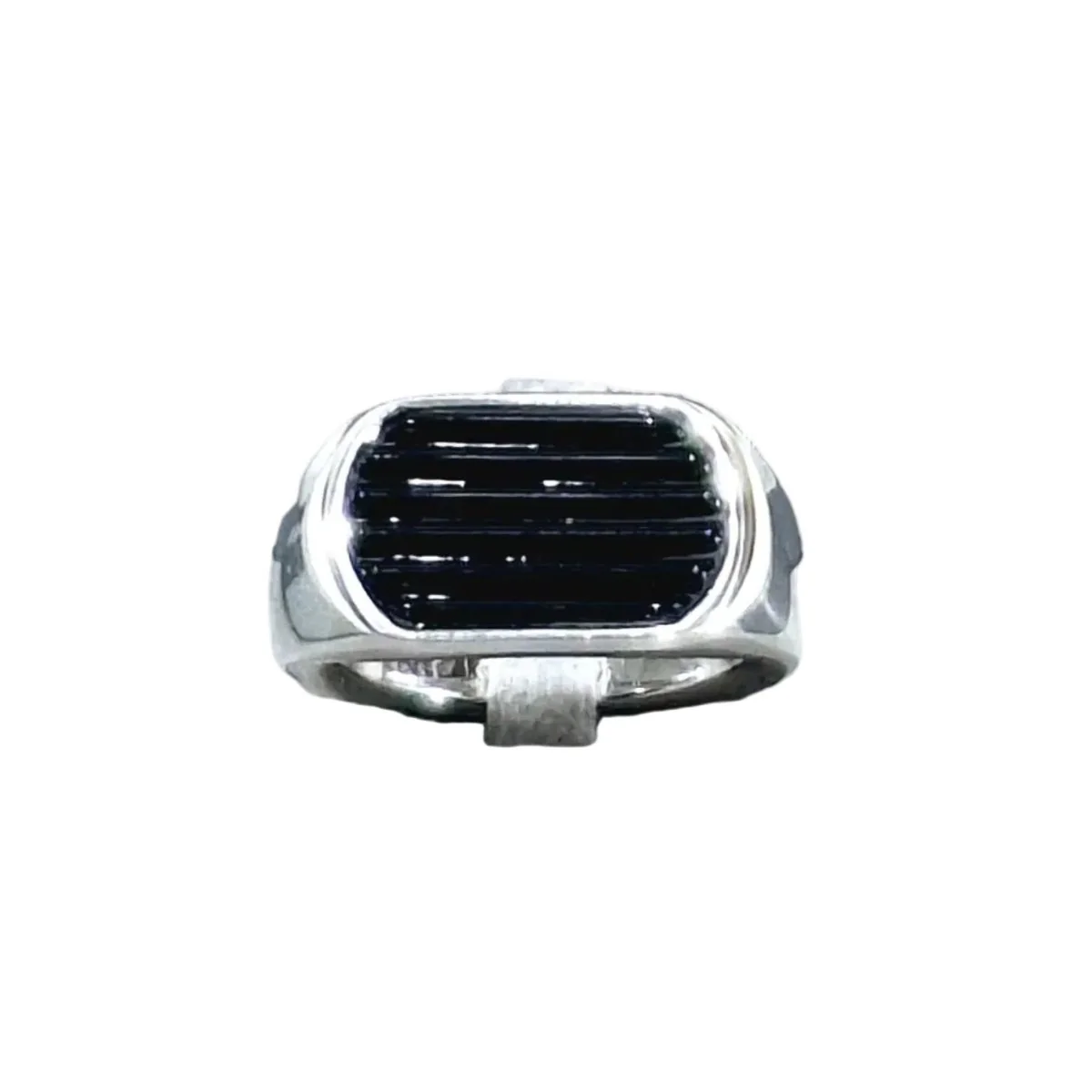 Bague Chevalière LALIQUE "L'homme Alpha" en argent et cristal - Image 7